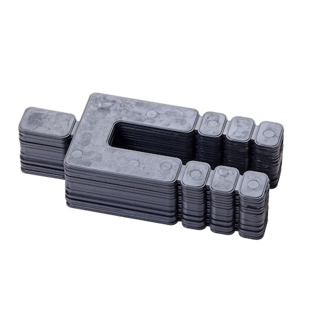 Glazelock 1", 4 1/2"L x 1 7/8"W 5/8" Snap-off Plastic Shims Black 1" stack 30x2pk Retail Peg 960pcs, PK30 GL17-2P